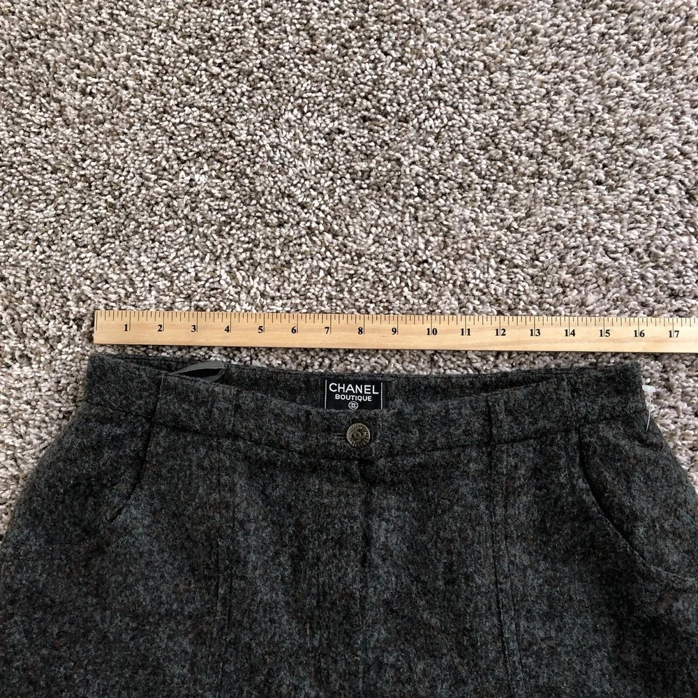 Vintage Chanel Boutique Trousers Fits‎ (32x28) Alpaca High Rise Wide Leg Pants